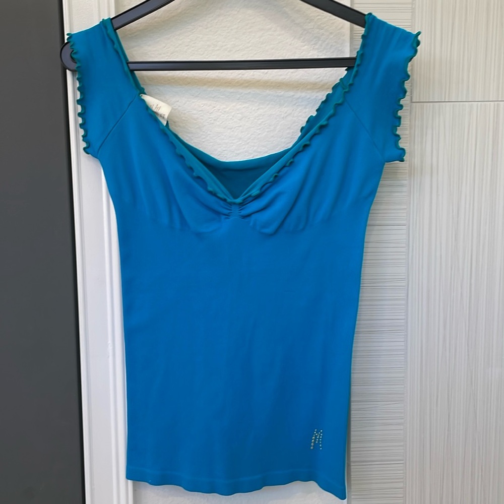GUESS MARCIANO Aqua, Cap Sleeve, Stretchy top, Size M